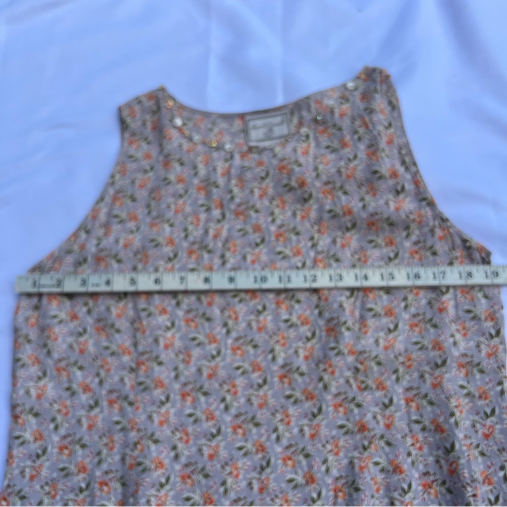 April Cornell taupe thyme dress floral medium NWT - Picture 12 of 16